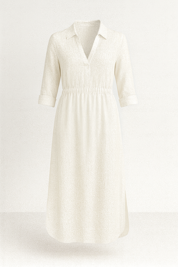 Linen V-Neck Maxi Dress