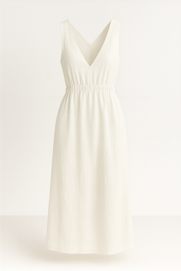 Lucia Midi Linen Dress